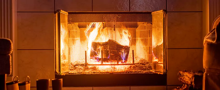 Mendota Hearth Landscape Fireplace Installation in North Atlanta, Georgia