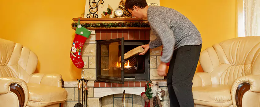 Rusted Metal Fireplace Restoration in North Atlanta, Georgia
